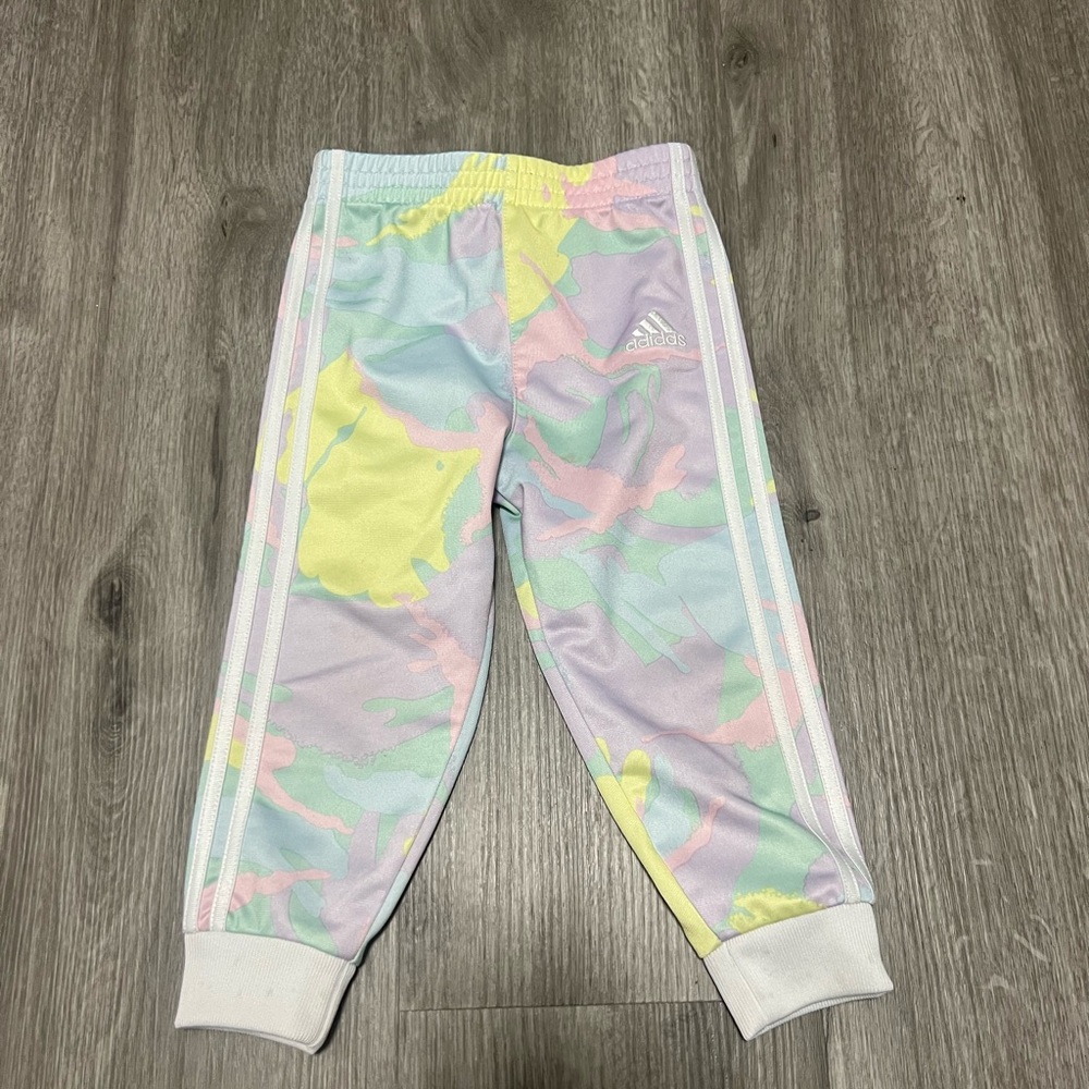 Adidas Girls Pastel‎ Patterned Joggers, 18 months